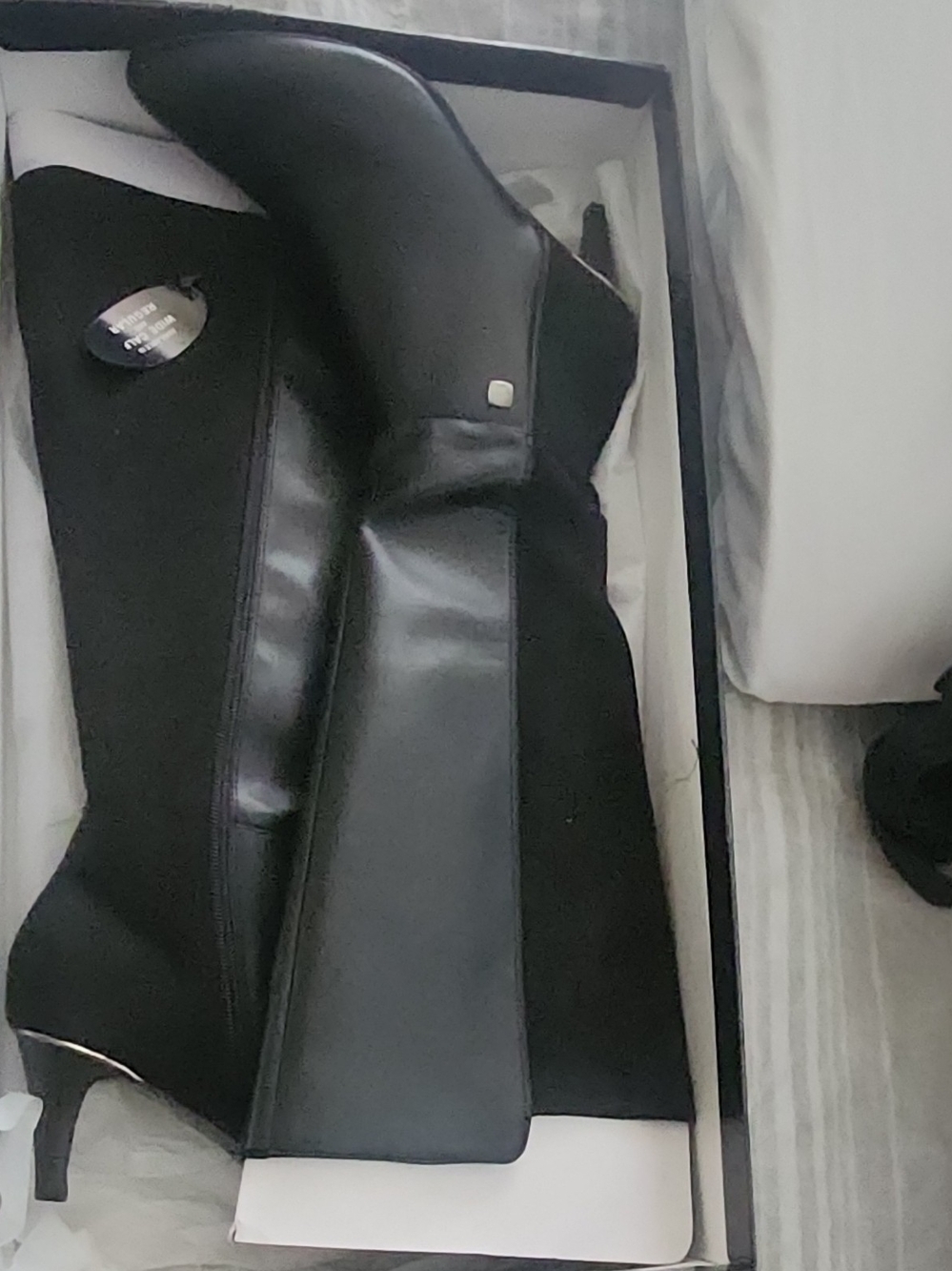 Alfani Black Over-the-Knee Kitten Heel Boots with Square Accent